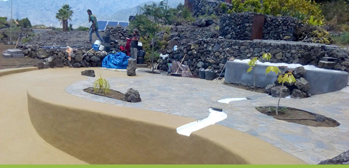 transformar jardín piscina de arena